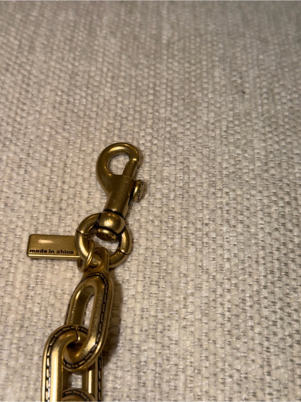 Coach Brass Chain Link Shoulder Strap - Gold Tone - Picture 4 of 5